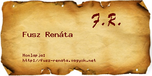 Fusz Renáta névjegykártya