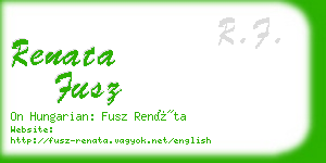 renata fusz business card